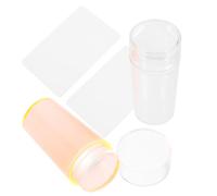 2 Ensembles Tampon pour Nail Art en Silicone ABS Raclette | Tête Souple, Position Visible, Prise en Main Confortable, pour Motifs Précis et Usage Facile en Décoration