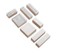 2 Ensembles Tampons de Journalisation en Bois, Style Vintage | Gravure Fine et Manche Ergonomique, Impressions Nettes, pour Bullet Journaling, Cartes et Albums