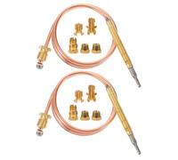 2 Ensembles Thermocouple de Remplacement 23,6 Pouces en Cuivre | Moniteur Thermique, Coupe L’alimentation pour Limiter les Fuites, Sécurité Renforcée, Usage Maison et Commercial