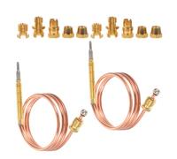 2 Ensembles Thermocouple de Sécurité pour Chauffage, Cuivre | Capteur de Température, Arrêt D’alimentation Anti-fuite, Usage Maison ou Commercial, pour Chauffe-eau et Patio