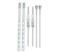 2 Ensembles Tige de Levage pour Lavabo de Salle de Bain, Boule | Pièce de Rechange en Fer, Résistante à L’usure la Corrosion, Usage Maison et Hôtels, Argenté