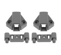 2 Ensembles Verrou à Bouton Poussoir pour Porte de Camping-car | Plastique et Alliage, Ressorts Haute Performance, Base Compacte, pour Compartiments et Portes de Caravanes