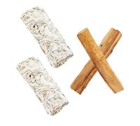 2 EnsemblesSauge Blanche Purification A Bruler 10cm, Naturel Artisanale, Nettoyage Spirituel Purificateur Atmosphere Esoterisme Meditation Bienetre Cadeau Positif