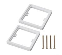 2 entretoises à douille unique de 10 mm avec 4 vis, conçues pour les plaques de cadre 1 bande pour améliorer la profondeur et la stabilité de montage (blanc)