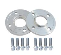 2 entretoises de Roue 10 mm 12 mm PCD 4X108 CB 65,1 mm avec 8 boulons rallongés pour Peugeot 3008 1007 406 405 106 308 207 306 (10 mm Argent 12x1,25)
