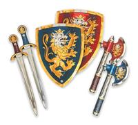 2 Épées & 2 Boucliers pour 2 Enfants avec Haches - Chevalier Noble, 3 Ans+ | Chevalier Noble | Set en Mousse pour 2 Enfants avec 2 Haches, Jeu de Rôle, Combats Imaginaires & Aventures Partagées