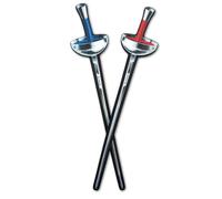 2 Épées D'Escrime En Mousse Pour 2 Enfants - Rouge & Bleue, Dès 3 Ans | Deux Armes Souples Pour Jouer À Deux | Design Réaliste, Initiation, Entraînement, Jeu Sportif & Développement De L'Adresse
