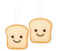 Kikkerland Éponges grattoirs Toast – Lot de 2 – Beige