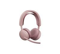 2 ES - Micro-casque - sur-oreille - Bluetooth - sans fil, filaire - Suppresseur de bruit actif - USB-C - rose
