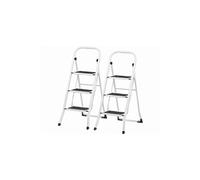 AGT : 2 escabeaux avec 3 marches et barre de maintien - Supportent jusqu'à 150 kg G