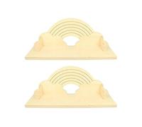 2 étagères en bois arc-en-ciel 40 cm