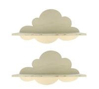 2 étagères en bois nuage 39 cm