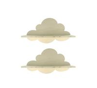 2 étagères en bois nuage 39 cm