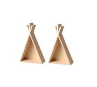 2 étagères tipi en bois 45 cm