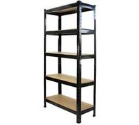 2 Etagèrex de Rangement en Acier - 75 x 30 x 150 cm - T-Rax -MDF 8mm Noir G