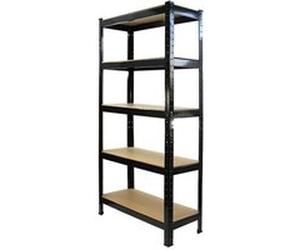 2 Etagèrex de Rangement en Acier - 75 x 30 x 150 cm - T-Rax -MDF 8mm Noir G