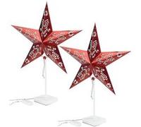 2 étoiles lumineuses à LED - modèle rouge Rouge G