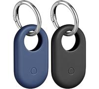 2 Étuis Coque pour Samsung Galaxy SmartTag2 2023, Coque Protection pour Samsung Galaxy SmartTag 2 Antichoc avec Porte Clé, Housse Souple Anti Rayures pour Traceur Bluetooth, Noir