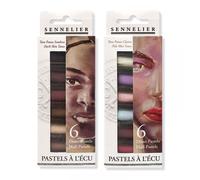 2 Étuis De 6 Demi Pastels À L'écu Sennelier Portrait Peaux Claires Peaux Foncés
