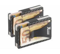 2 étuis RFID en carbone pour 15 cartes avec pince à billet XCase