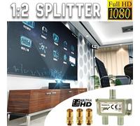 2-Fach Fiche-F Coaxial Panneau HD 4K Répartition Assis Splitter Souples Dvb