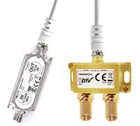 2-Fach Splitter Antenne Avec Assis Amplificateur Numérique HD Satellite Souples