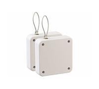 AGT Ferme-portes automatiques 2 pièces avec cordon coulissant, coloris blanc