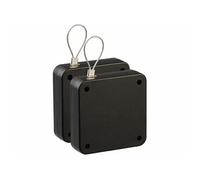 : 2 ferme-portes automatiques avec cordon coulissant - coloris noir