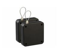 2 ferme-portes automatiques avec cordon coulissant - coloris noir