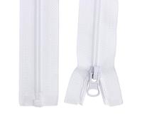 2 Fermeture Eclair 70cm Blanche #5 Séparable Séparation Glissement Fluide