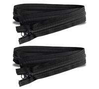 2 Fermeture Eclair 70cm Noir #5 Séparable Séparation Glissement Fluide