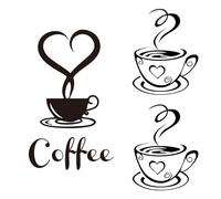 2 Feuilles D'Autocollants Muraux Café, Autocollants D'Art Mural, Autocollants De Décoration Murale Bricolage, Autocollants Muraux De Café De Cuisine, Autocollants De Décoration De Maison