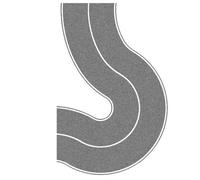 2 Feuilles de route courbe 66mm souples et autocollantes-HO 1/87-NOCH 60710