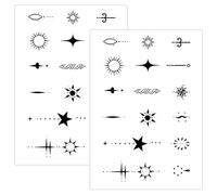 2 Feuilles Petits Faux Tatouages Autocollants Tatouage à Base De Plantes Imperméables Pour Femme Tatouage Doigt Ephemere Pour Les Mains,Les Doigts,Les Bras,Le Dos,La Nuque,Tatouages