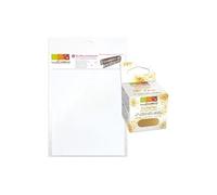 2 feuilles plastique semi-rigides à pâtisserie A4 + paillettes dorées