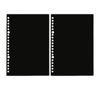 2 feuilles/protège-cahiers B5 en polypropylène, noir B5 | Couverture transparente mate flexible pour classeur à anneaux, documents, cahiers, bureau, maison, étudiants