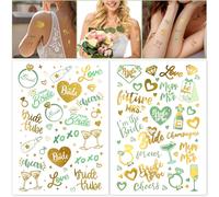 2 Feuilles Tatouage Evjf Accessoire, Tatouage Ephemere Evjf Mariage Faux Autocollants Futur Mariee Team Mariée Tatouages Ephémères Pour Enterrement De Vie De Jeune Fille, Deguisement Evjf[Z3873]