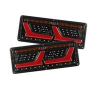 2 Feux Arrière LED 12V 24V Gauche et Droit 5 Fonctions Stop Position en Effet Néon Clignotant Dynamique Séquentiel Recul Brouillard