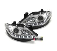 2 FEUX AVANTS CHROME DEVIL EYES PHARES LED SEAT IBIZA 6J 2008- 2012 (00738)