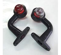 2 Feux de Gabarit et d’Encombrement Blanc Rouge 12V / 24V Position Avant Arrière Feux Latéraux Gauche Droit pour Camion Remorque Agricole E marqué