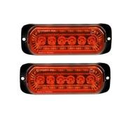 2 Feux de Gabarit Latéraux LED 12V-24V Orange 2 Modes d'Éclairage pour Camion Poids Lourds Remorque Utilitaire Véhicule Industriel