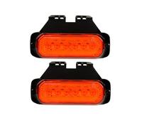 2 Feux de Gabarit Latéraux LED Orange/Jaune 12V 24V Feu de Position 2 Fonctions avec Clignotant et Support Montage Suspendu pour Camion Poids Lourds Caravane Camping-car Remorque