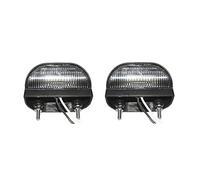 2 Feux Éclaireur Plaque d'Immatriculation à LED Blanc 12V 24V Homologué E4 Étanche IP67 ABS Feux Arrière Éclairage de Plaque d’Immatriculation Universel Camion Remorque Camping-car Caravane Tracteur
