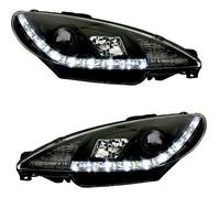 2 FEUX PHARE AVANT NOIR DEVIL EYES LED PEUGEOT 206 ET CC PHASE 2
