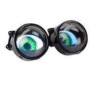 2 Feux Phares 3D LED Devil Eye Yeux Diable Démon 1000Lm Objectif 3 pouces 8cm IP67