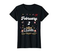 2 février Queen Born on February 2nd Birthday Girl Women T-Shirt