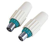 2 Fiches TV, 1 Male + 1 Femelle 9,52 mm