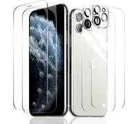 2×Film Protection D'écran Pour Iphone 11 Pro + 2×Protection Camera Objectif Arriere Appareil Photo + 2×Arrière Verre Trempé, Vitre Protecteur Accessoires, Hd Dureté 9h Glass, Compatible Coque