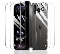 2×Film Protection D'écran Pour Iphone 12 Pro + 2×Protection Camera Objectif Arriere Appareil Photo + 2×Arrière Verre Trempé, Vitre Protecteur Accessoires, Hd Dureté 9h Glass, Compatible Coque