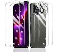 2×Film Protection D'écran Pour Iphone 13 Pro + 2×Protection Camera Objectif Arriere Appareil Photo + 2×Arrière Verre Trempé,Vitre Protecteur Accessoires,Hd Dureté 9h Glass,Compatible Coque